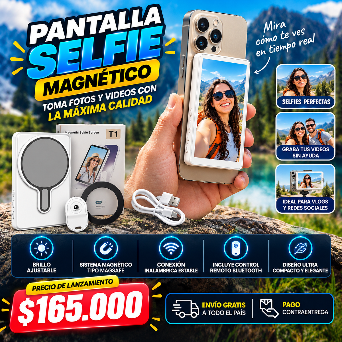 Pantalla Selfie Magnética