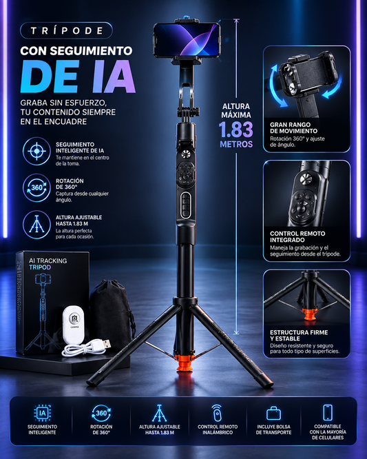 TRÍPODE CON SEGUIMIENTO DE IA